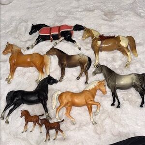 Bundle of 9 Vintage Breyer Horses